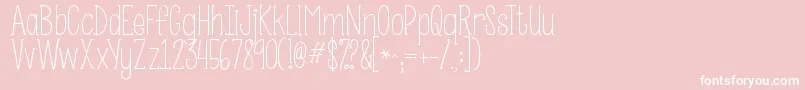 Kgsomebodythatiusedtoknow Font – White Fonts on Pink Background
