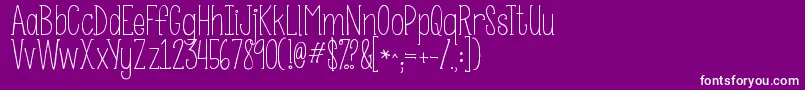 Kgsomebodythatiusedtoknow Font – White Fonts on Purple Background