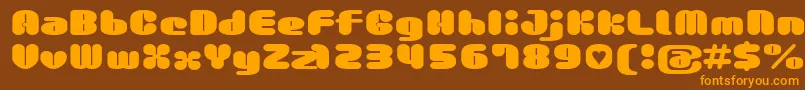 Gaufontmilkchoco Font – Orange Fonts on Brown Background