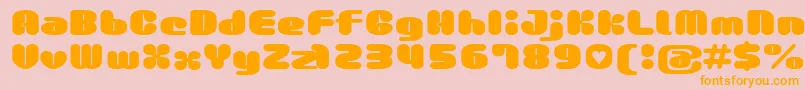 Gaufontmilkchoco Font – Orange Fonts on Pink Background