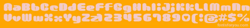 Gaufontmilkchoco Font – Pink Fonts on Orange Background