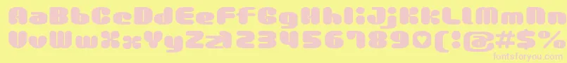 Gaufontmilkchoco Font – Pink Fonts on Yellow Background