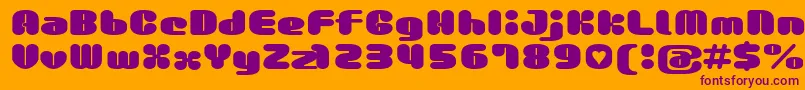 Gaufontmilkchoco Font – Purple Fonts on Orange Background
