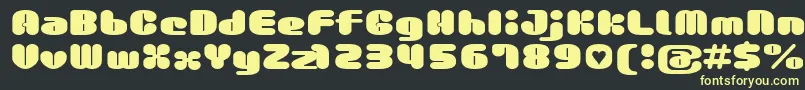 Gaufontmilkchoco Font – Yellow Fonts on Black Background