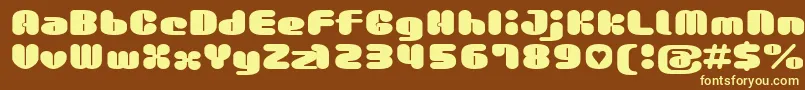 Gaufontmilkchoco Font – Yellow Fonts on Brown Background