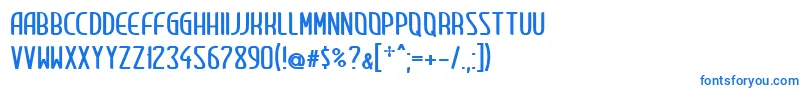 フォントFt19CondensedRegular – 白い背景に青い文字