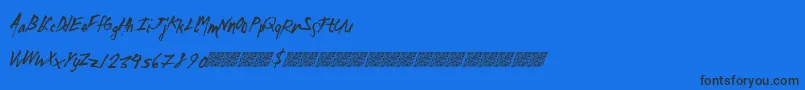 Madzombies Font – Black Fonts on Blue Background
