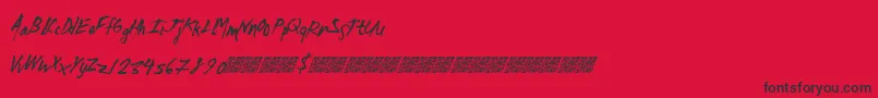Madzombies Font – Black Fonts on Red Background