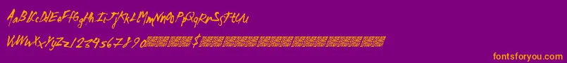 Madzombies Font – Orange Fonts on Purple Background