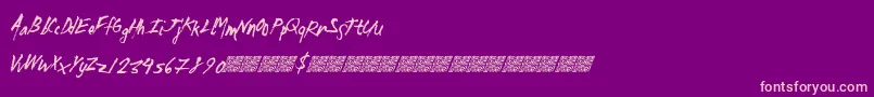 Madzombies Font – Pink Fonts on Purple Background