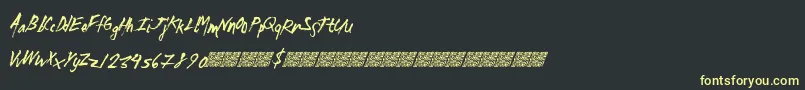 Madzombies Font – Yellow Fonts on Black Background