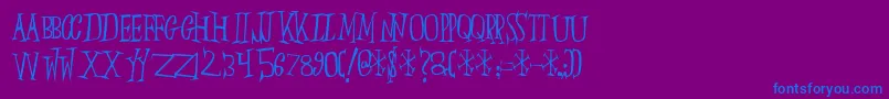 Slumberp Font – Blue Fonts on Purple Background