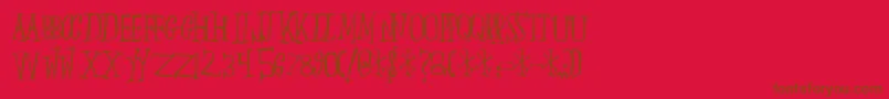 Slumberp Font – Brown Fonts on Red Background