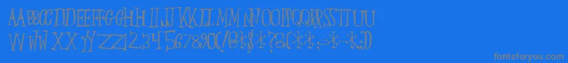 Slumberp Font – Gray Fonts on Blue Background