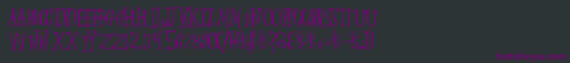 Slumberp-Schriftart – Violette Schriften auf schwarzem Hintergrund