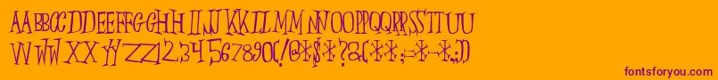 Slumberp Font – Purple Fonts on Orange Background