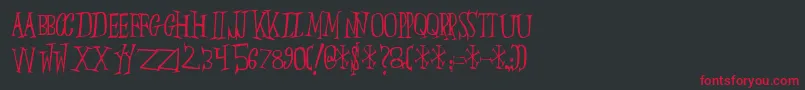 Slumberp Font – Red Fonts on Black Background