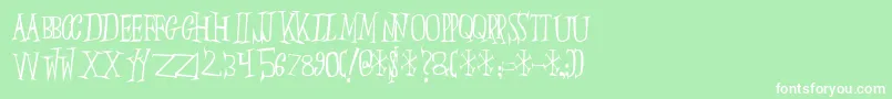 Slumberp Font – White Fonts on Green Background