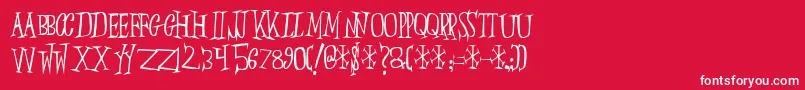 Slumberp Font – White Fonts on Red Background