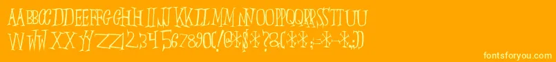 フォントSlumberp – オレンジの背景に黄色の文字