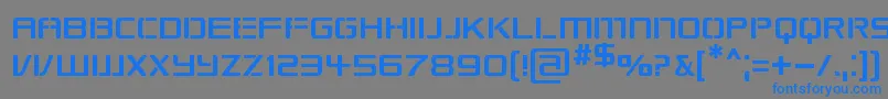 フォントRepublikaps – 灰色の背景に青い文字