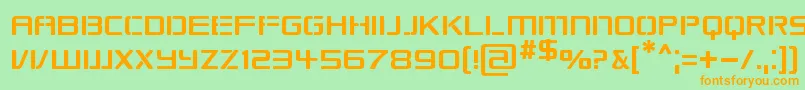 Republikaps Font – Orange Fonts on Green Background