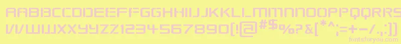 Republikaps-fontti – vaaleanpunaiset fontit keltaisella taustalla
