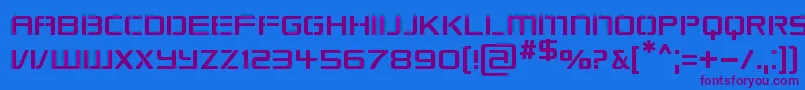 Republikaps Font – Purple Fonts on Blue Background