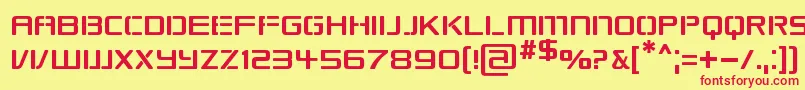 Republikaps Font – Red Fonts on Yellow Background