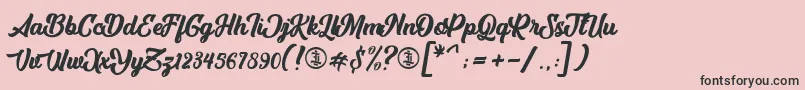 AstheniaPersonalUseOnly Font – Black Fonts on Pink Background