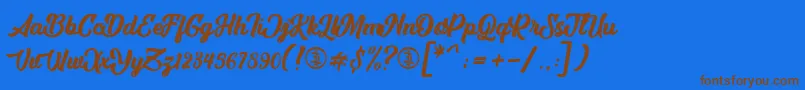 AstheniaPersonalUseOnly Font – Brown Fonts on Blue Background