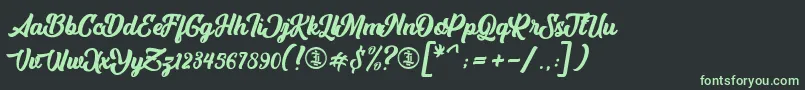 AstheniaPersonalUseOnly Font – Green Fonts on Black Background