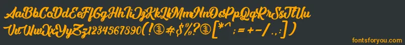 AstheniaPersonalUseOnly Font – Orange Fonts on Black Background