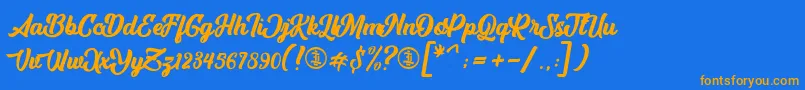 More about AstheniaPersonalUseOnly Font AstheniaPersonalUseOnly Font – Orange Fonts on Blue Background