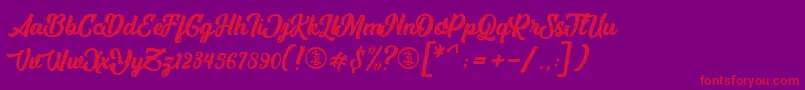 fuente AstheniaPersonalUseOnly – Fuentes Rojas Sobre Fondo Morado
