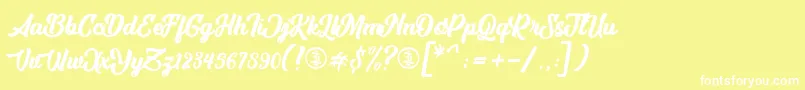 AstheniaPersonalUseOnly Font – White Fonts on Yellow Background