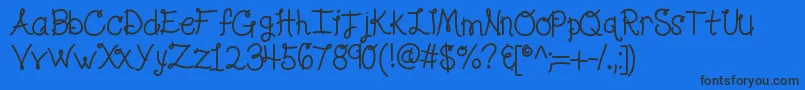 Kblolalovesme Font – Black Fonts on Blue Background