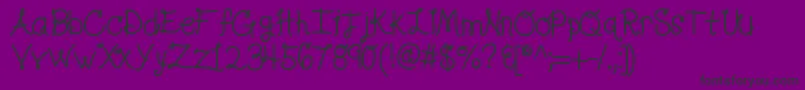 Kblolalovesme-Schriftart – Schwarze Schriften auf violettem Hintergrund