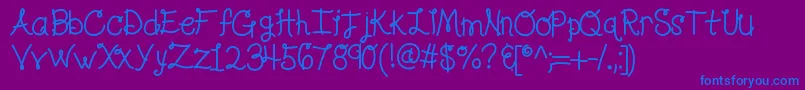 Kblolalovesme Font – Blue Fonts on Purple Background