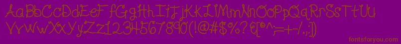 Kblolalovesme Font – Brown Fonts on Purple Background