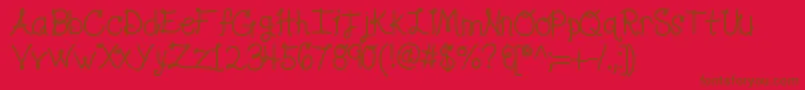Kblolalovesme Font – Brown Fonts on Red Background