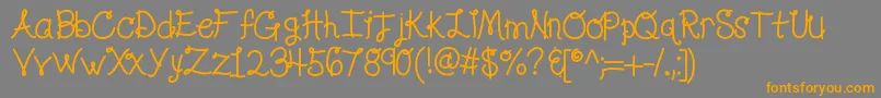 Kblolalovesme Font – Orange Fonts on Gray Background