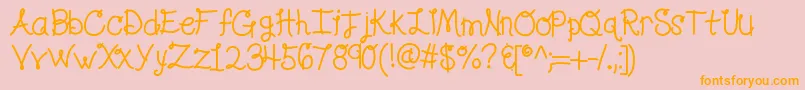 Kblolalovesme Font – Orange Fonts on Pink Background
