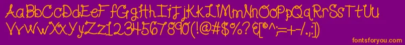 Kblolalovesme Font – Orange Fonts on Purple Background