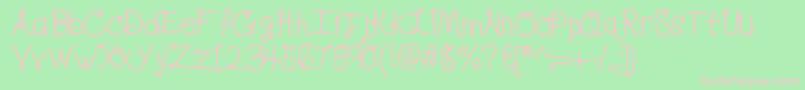 Kblolalovesme Font – Pink Fonts on Green Background
