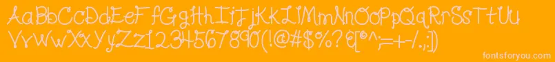 More about Kblolalovesme Font Kblolalovesme Font – Pink Fonts on Orange Background