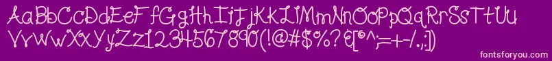 Kblolalovesme Font – Pink Fonts on Purple Background