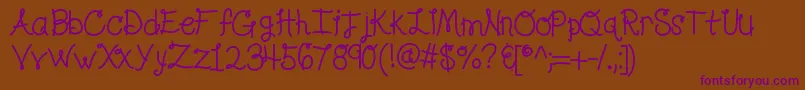 Kblolalovesme Font – Purple Fonts on Brown Background