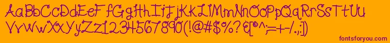 Kblolalovesme Font – Purple Fonts on Orange Background
