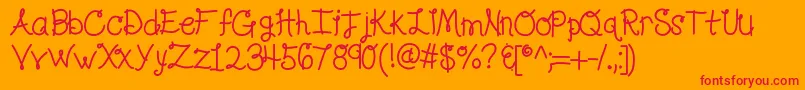 Kblolalovesme Font – Red Fonts on Orange Background